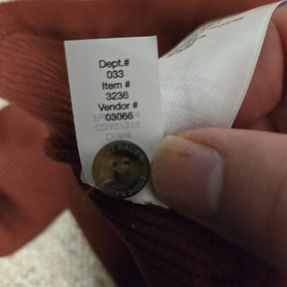 NWT Eddie Bauer XL Waffle Knit Henley Shirt (26" PTP) - Picture 9 of 9